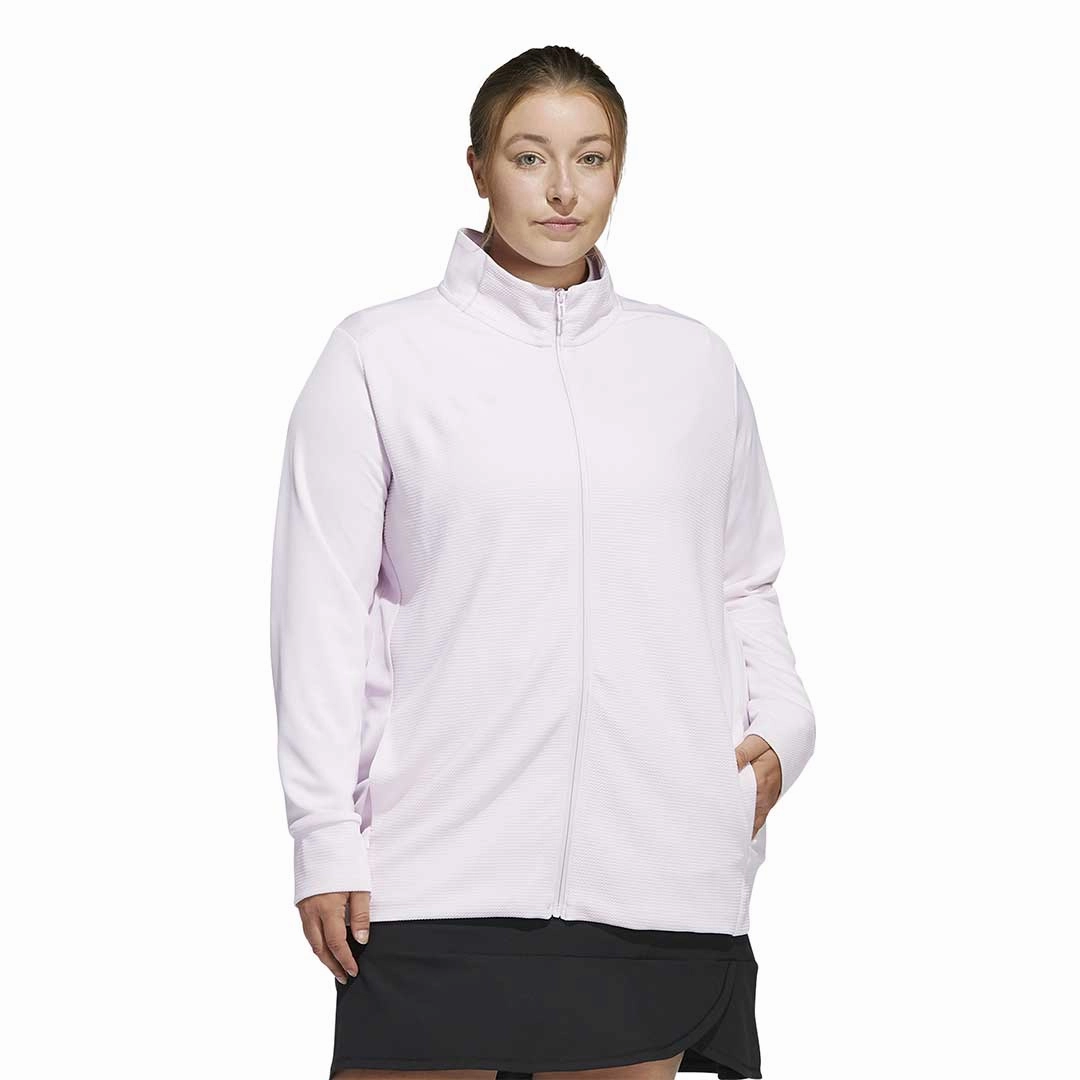 adidas - Women's Texture Full Zip Jacket (H56490) Anti Slip Shoulder Essential Fit