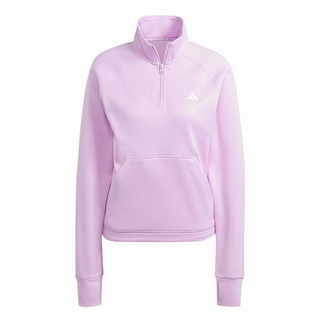adidas - Women's AEROREADY Game & Go 1/4 Zip Track Jacket (IM2682) Essential Casual Look Adjustable Hem Lock System