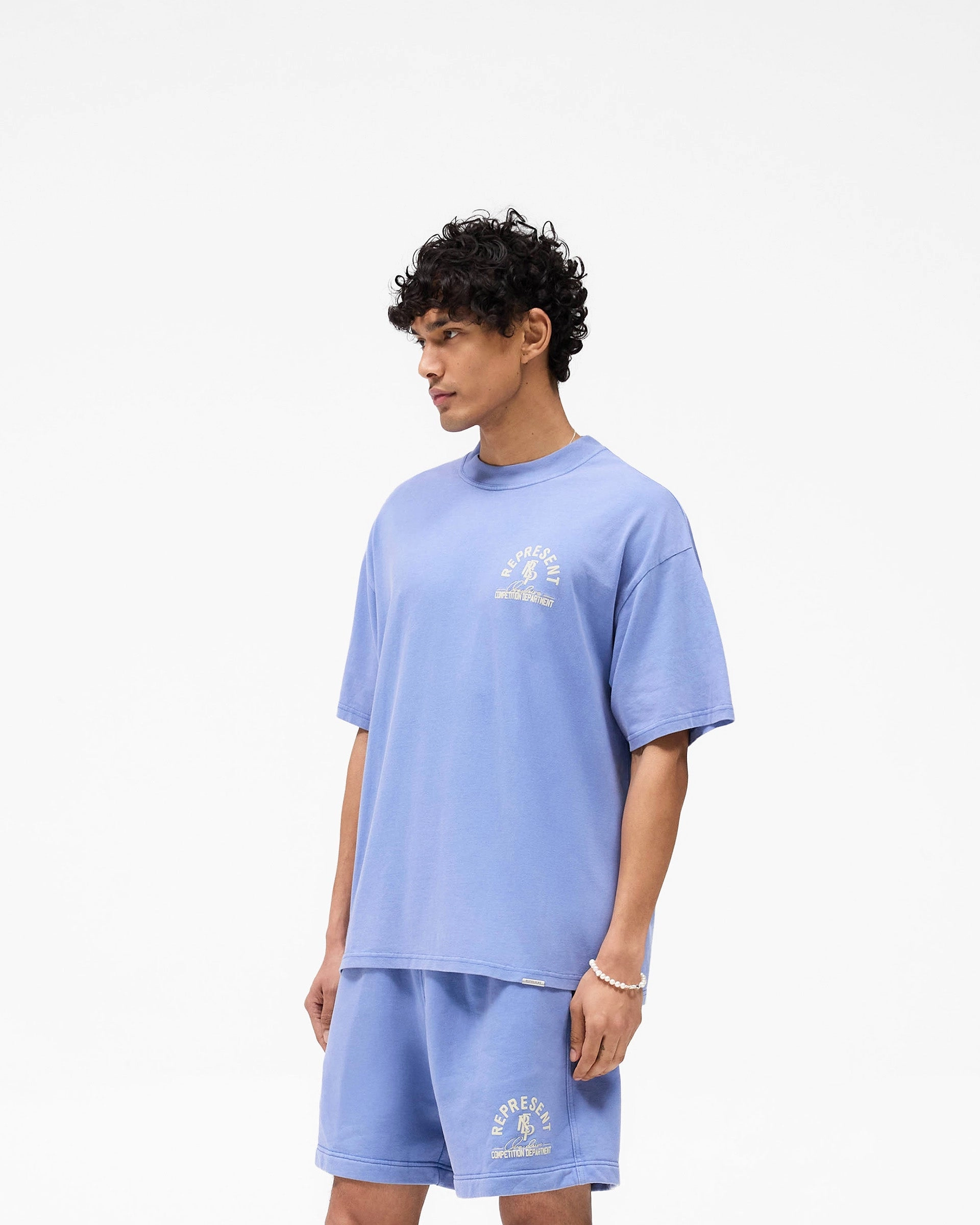 Competition Department T-Shirt - Bright Blue FunctionalPockets Casual Layer Wear