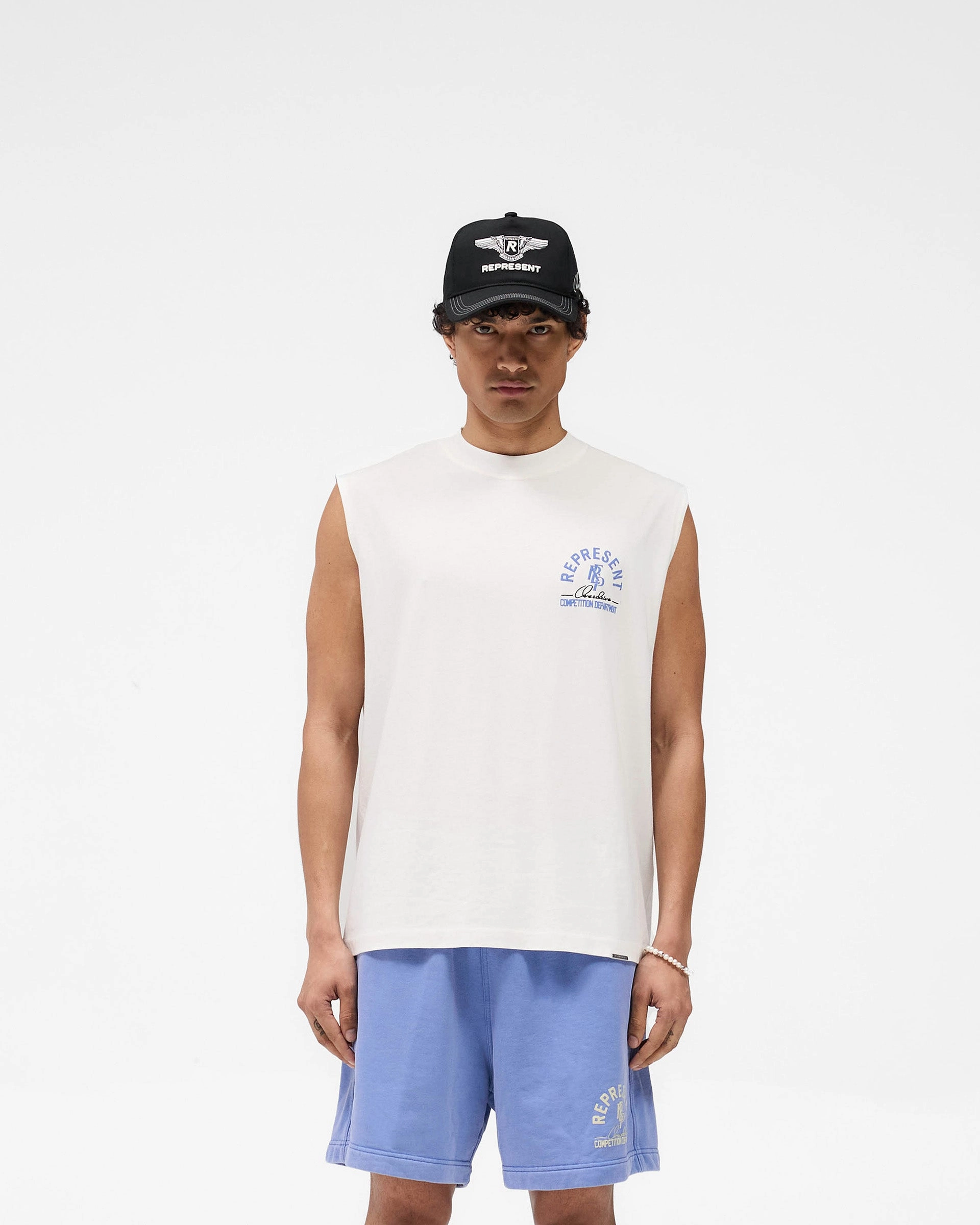 Competition Department Tank - Flat White Breathable Layer Fit Vintage Look
