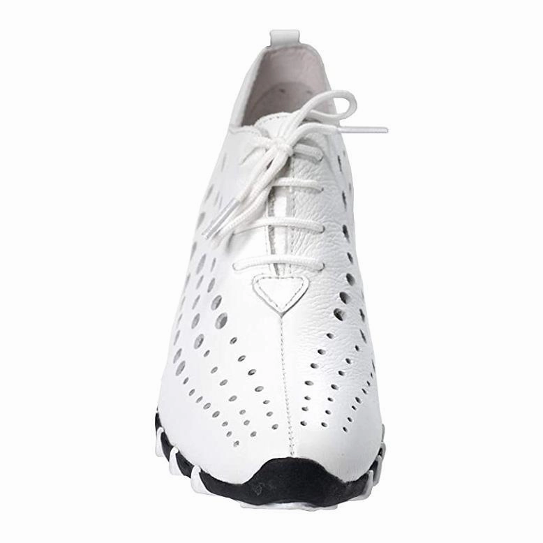 Litfoot Women's Oxford LF9010 White Leather Impact Diffusion Technology