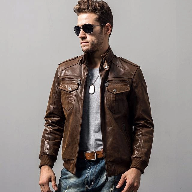 NonRestrictiveCut West Louis? Pigskin Motorcycle Genuine Leather Jacket