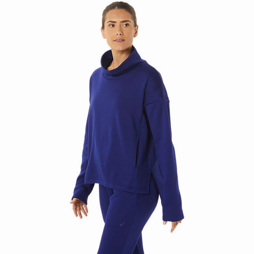 Asics - Women's Brushed Knit Pullover Sweatshirt (2032C427 400) Outdoor Adventure Ergonomic Articulation