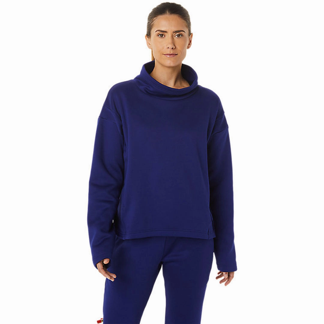 Multi Layer Construction Asics - Women's Brushed Knit Pullover Sweatshirt (2032C427 400)