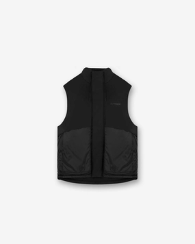 Layered Puffer Gilet - Jet Black Cold Outfit