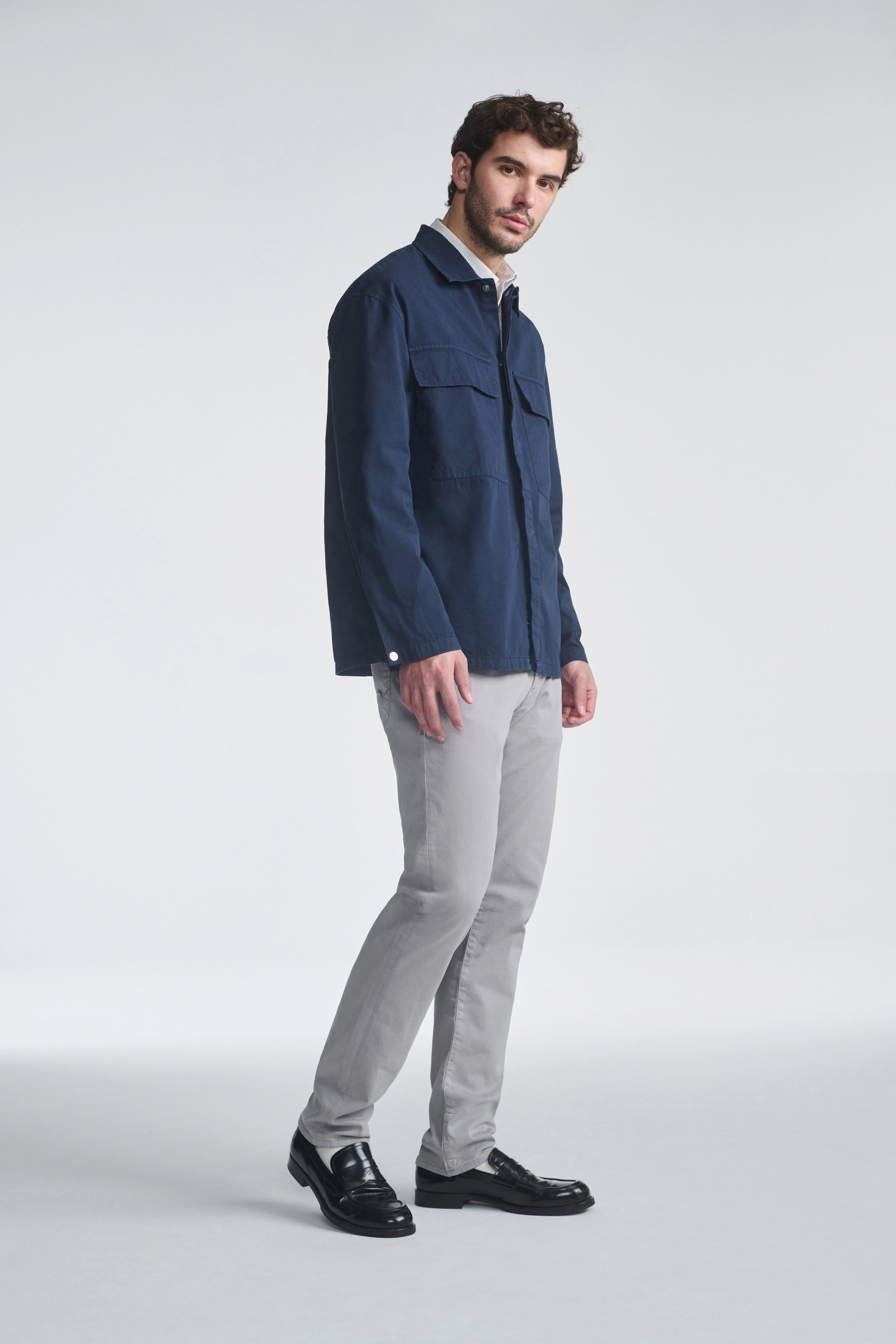 Fitted Design JAKE SLIM LEG IN IRON TWILL