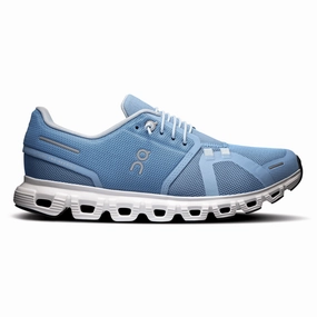 Glossy Finish On Running Women's Cloud 6 Chambray/White