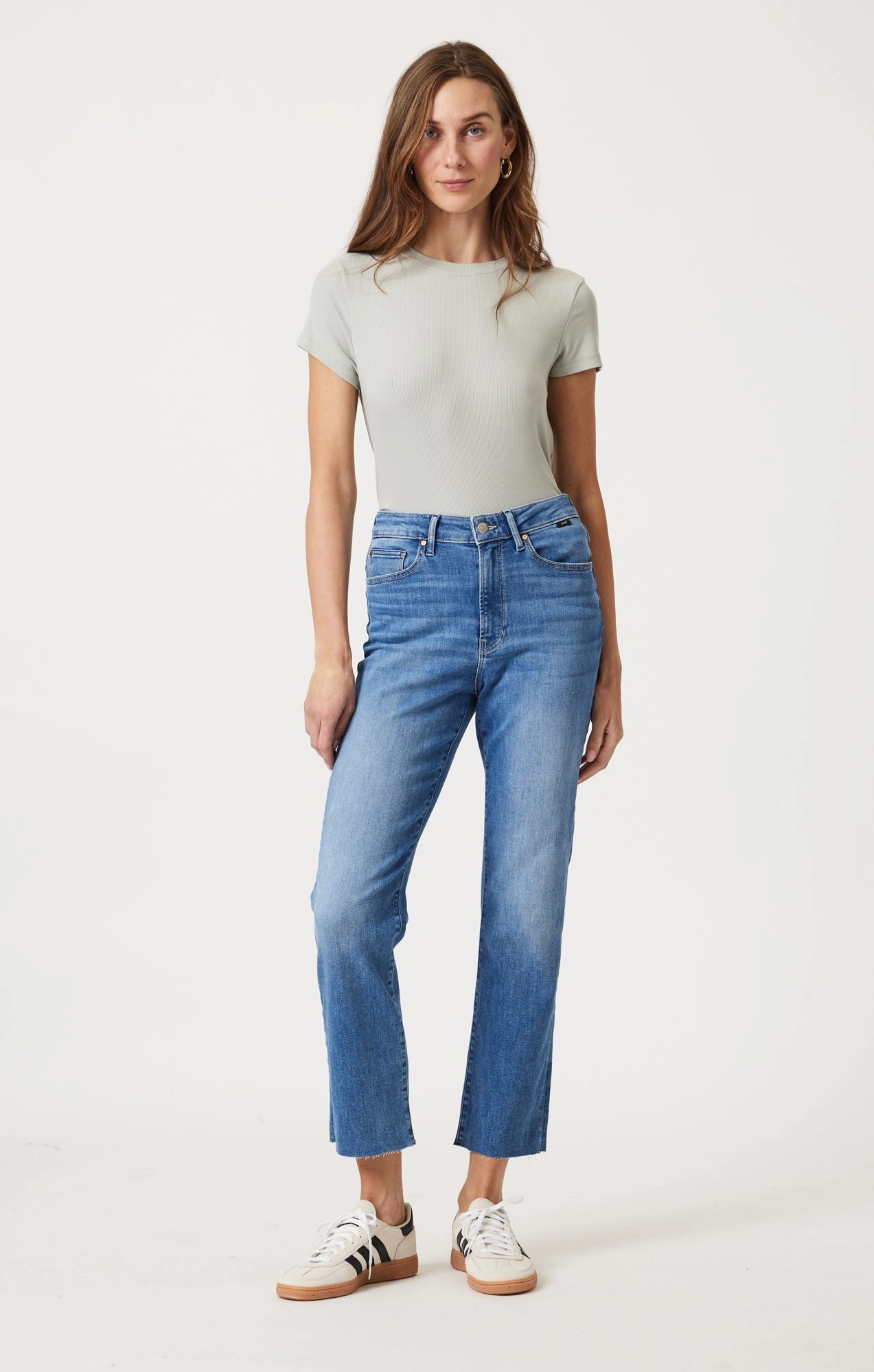 NEW YORK STRAIGHT LEG IN MID BLUE FLEX BLUE quick dry Functional Style