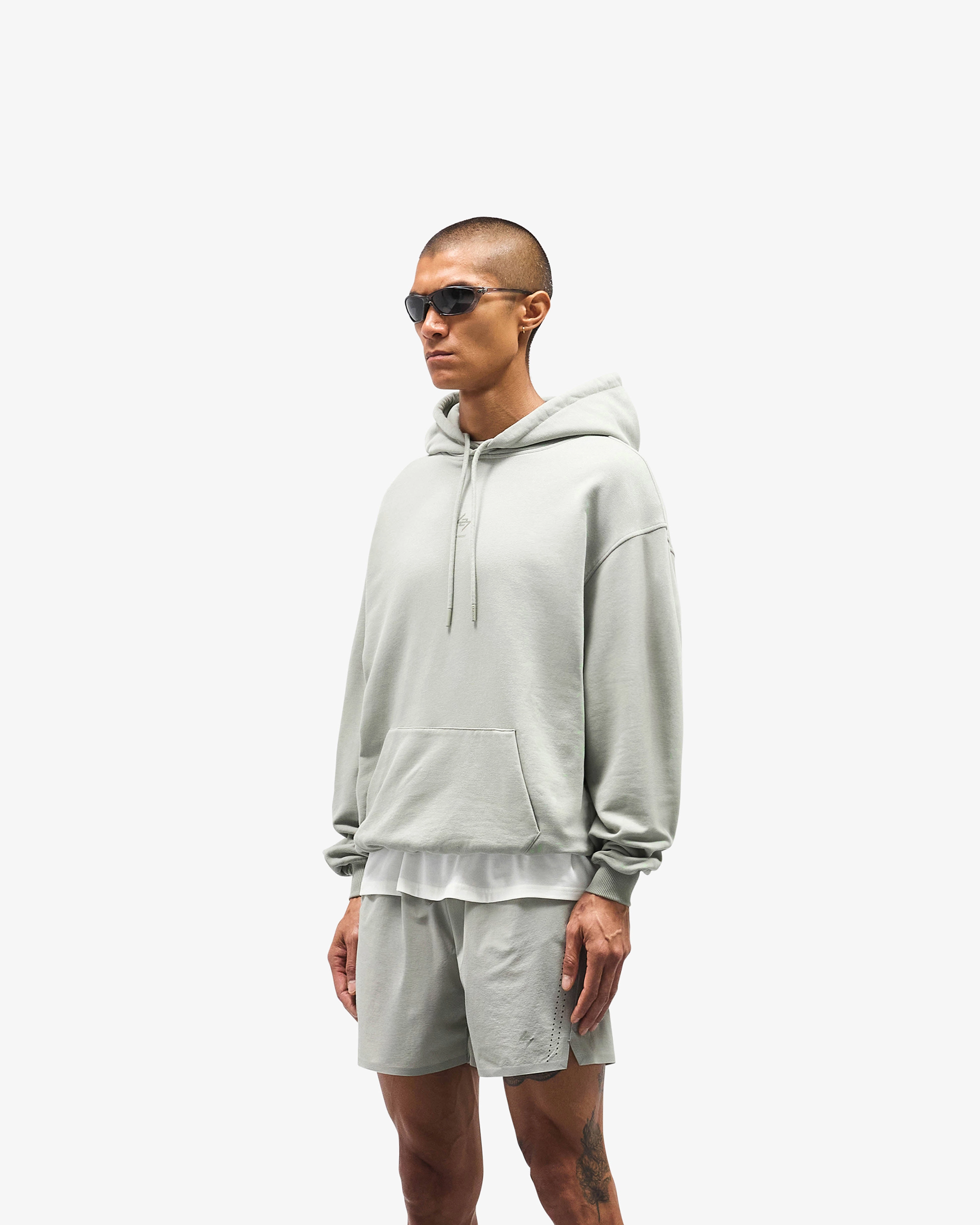 247 Oversized Hoodie - Sage Streetwear Style Tagless Design
