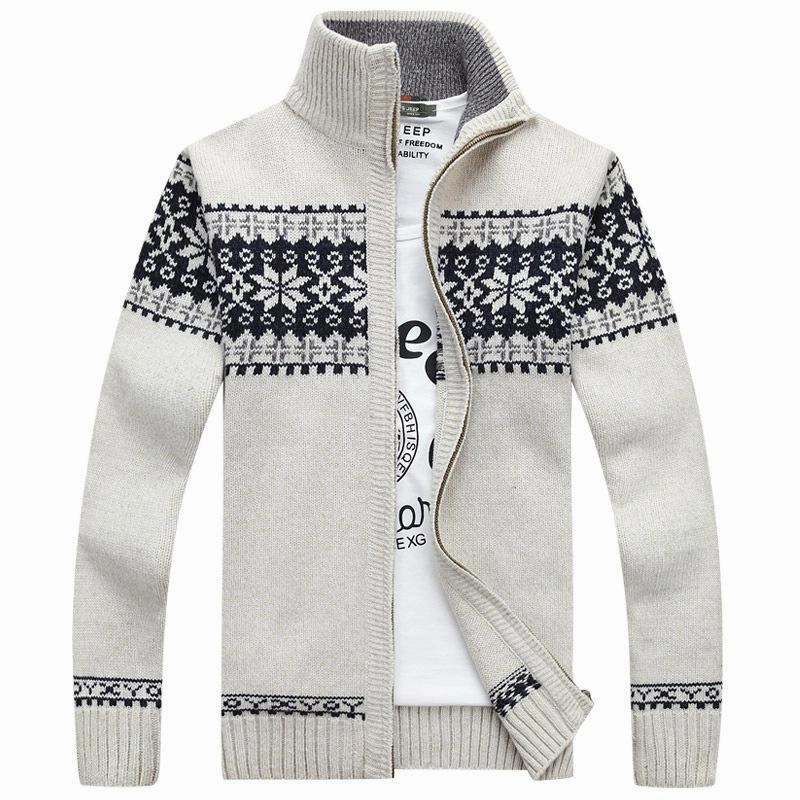 West Louis? Christmas Snowflake Wool Sweater Anti Static Technology