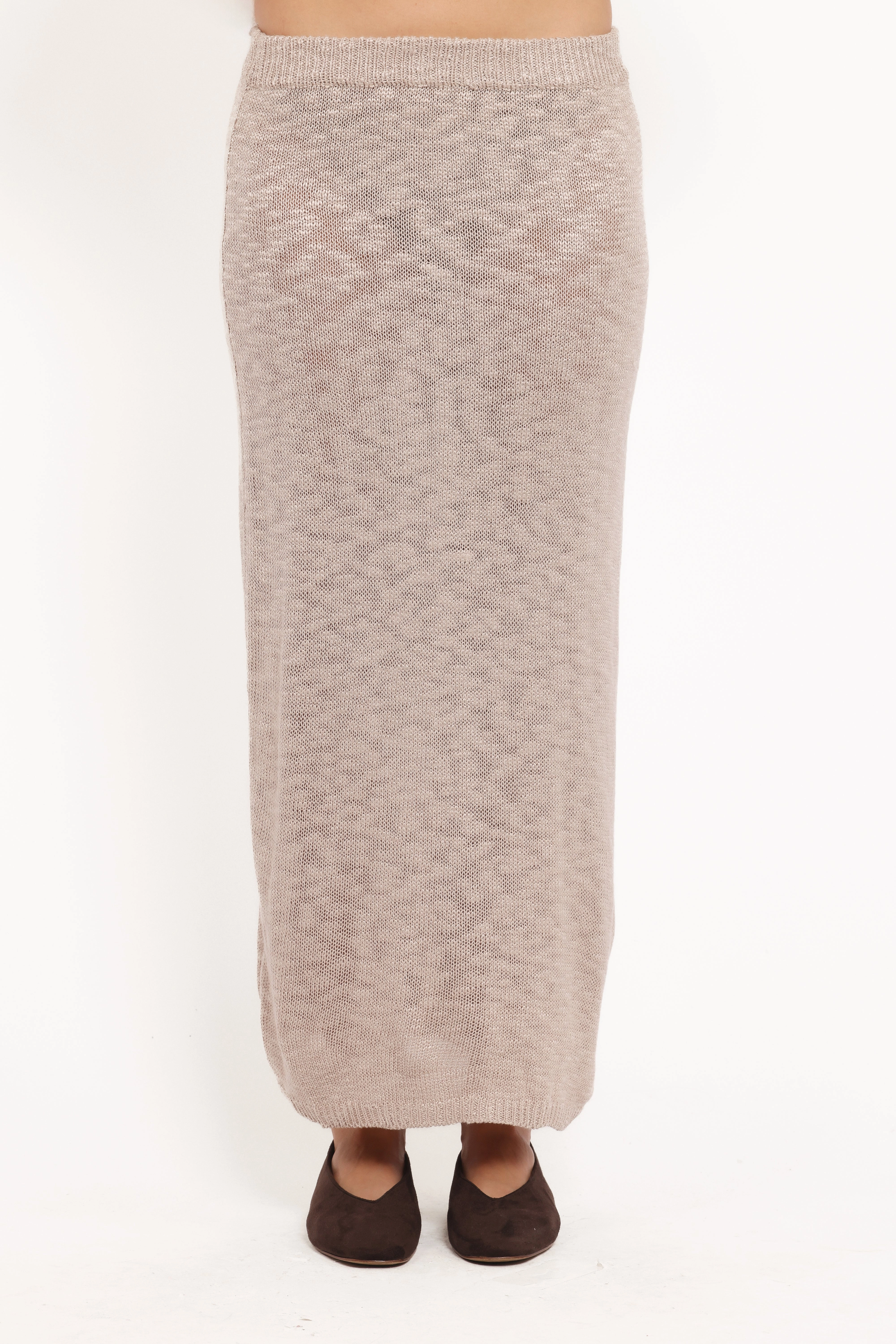Gentle Vibe Indya Knit Skirt - Oatmeal