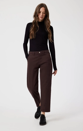 Active Stretch LAUREN STRAIGHT CHINO IN CURRANT CASUAL TWILL