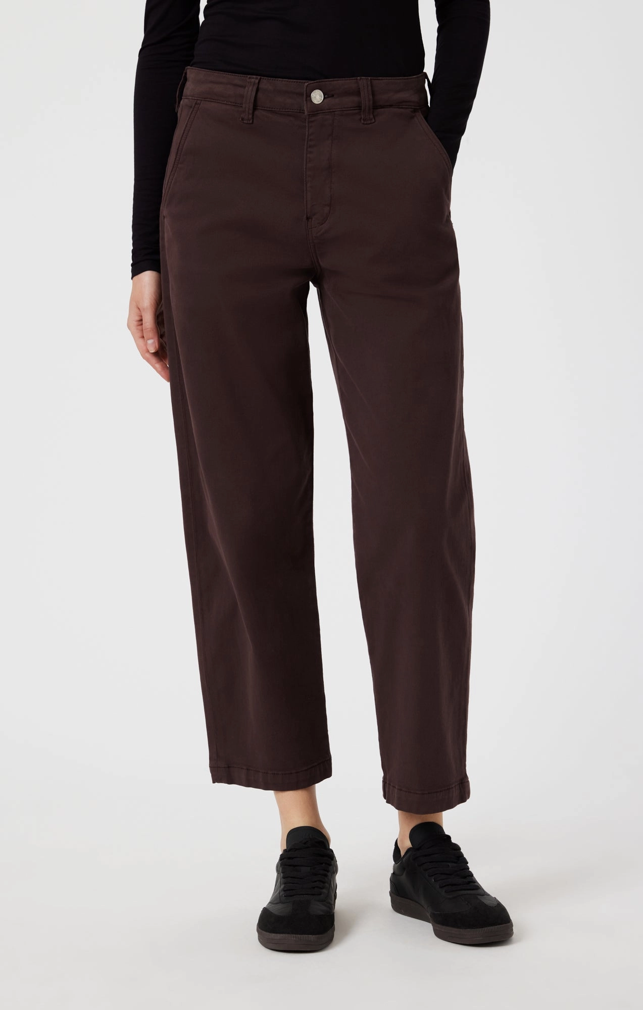 ReinforcedPockets LAUREN STRAIGHT CHINO IN CURRANT CASUAL TWILL