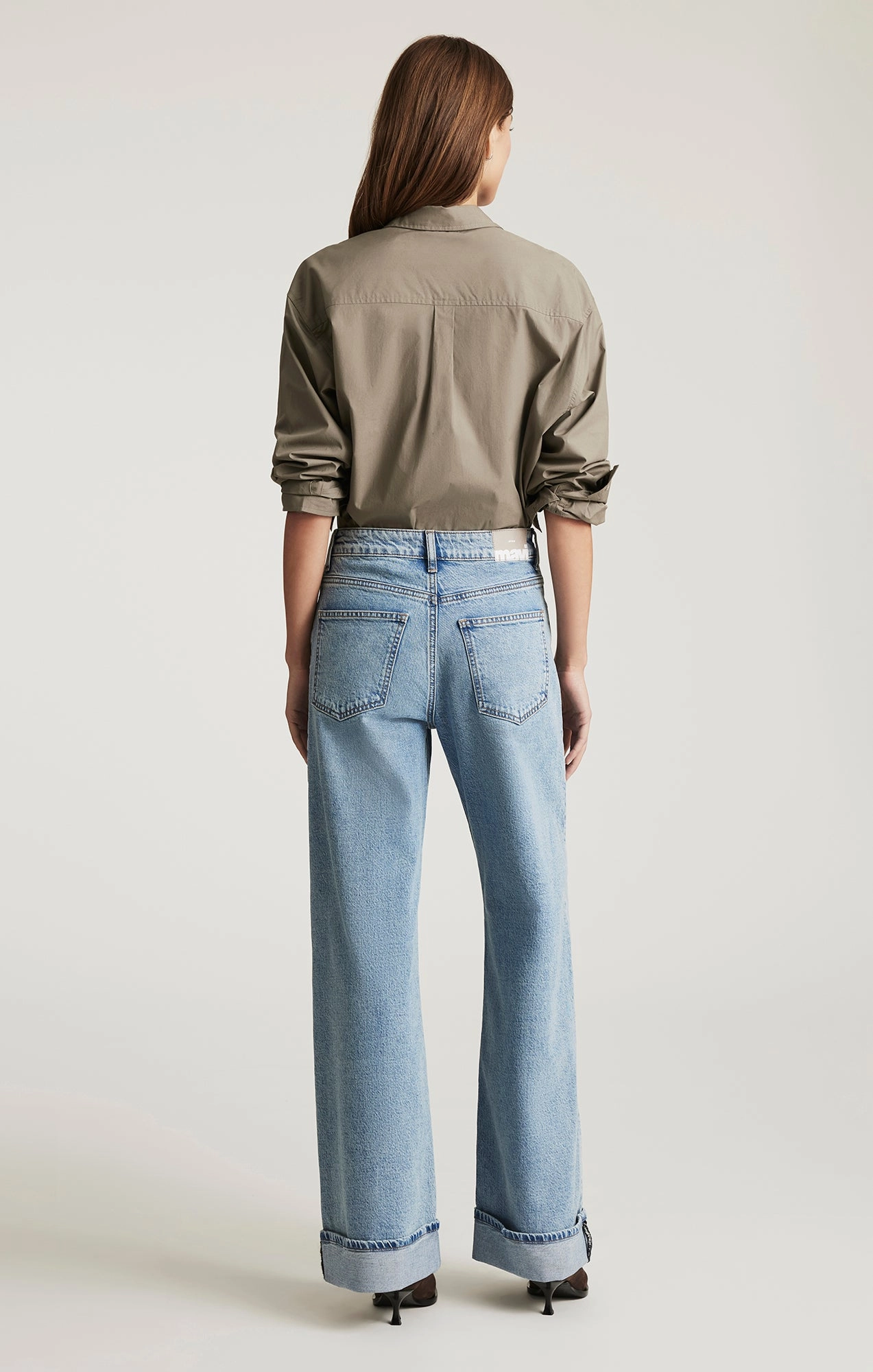 Breathable Denim Always Ready FLORIDA CUFFED WIDE LEG IN LIGHT BRUSHED CLASSIC BLUE