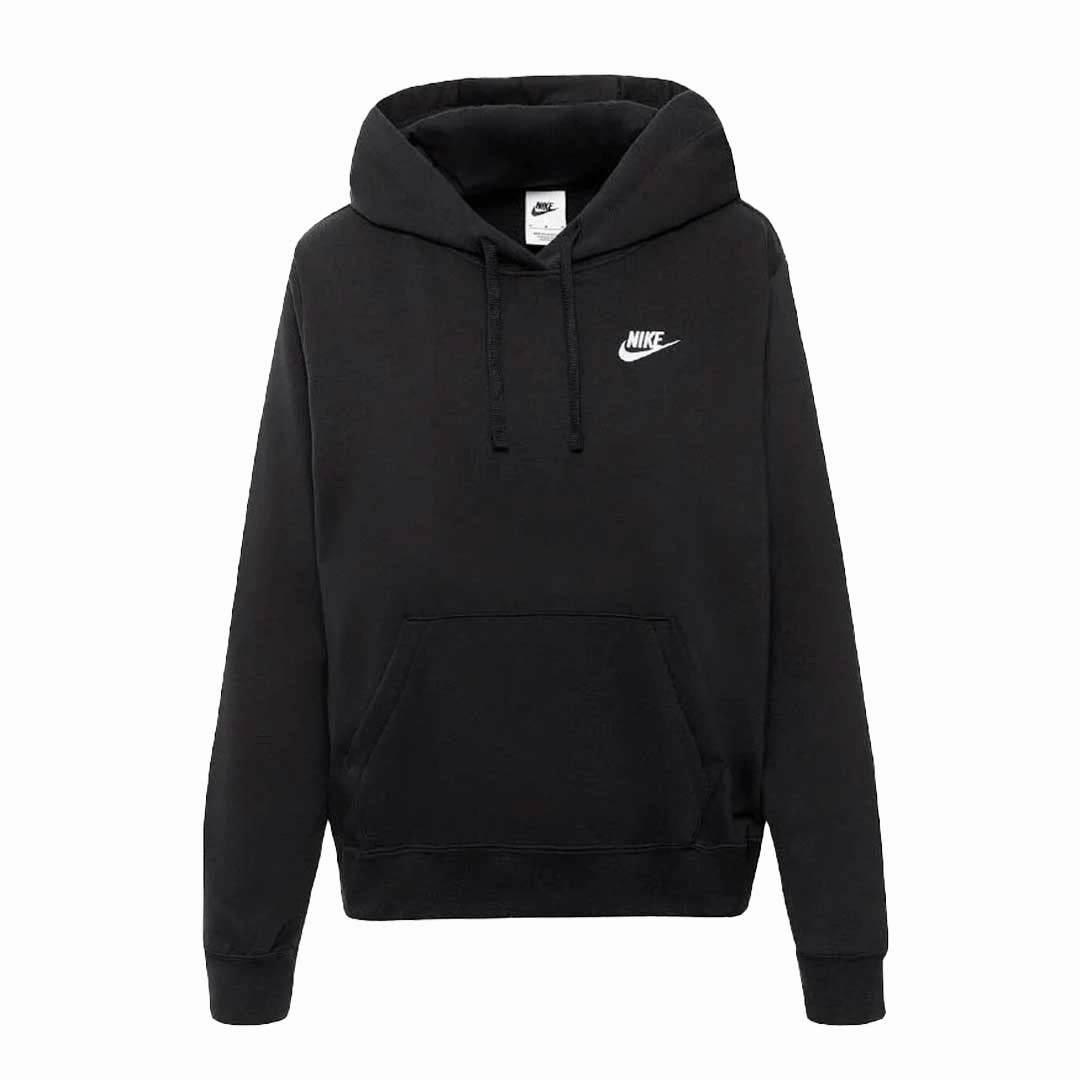 Wind Resistant Lining Compact Travel Friendly Nike - Women's NSW Club Pullover Hoodie (DQ5793 010)