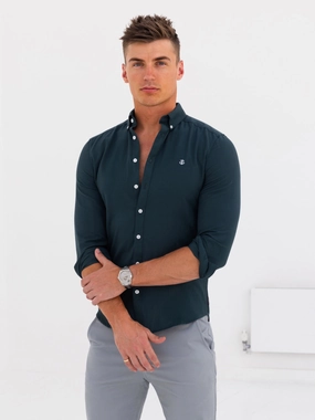 Dallas Long Sleeve Shirt - Dark Teal Holiday Travel