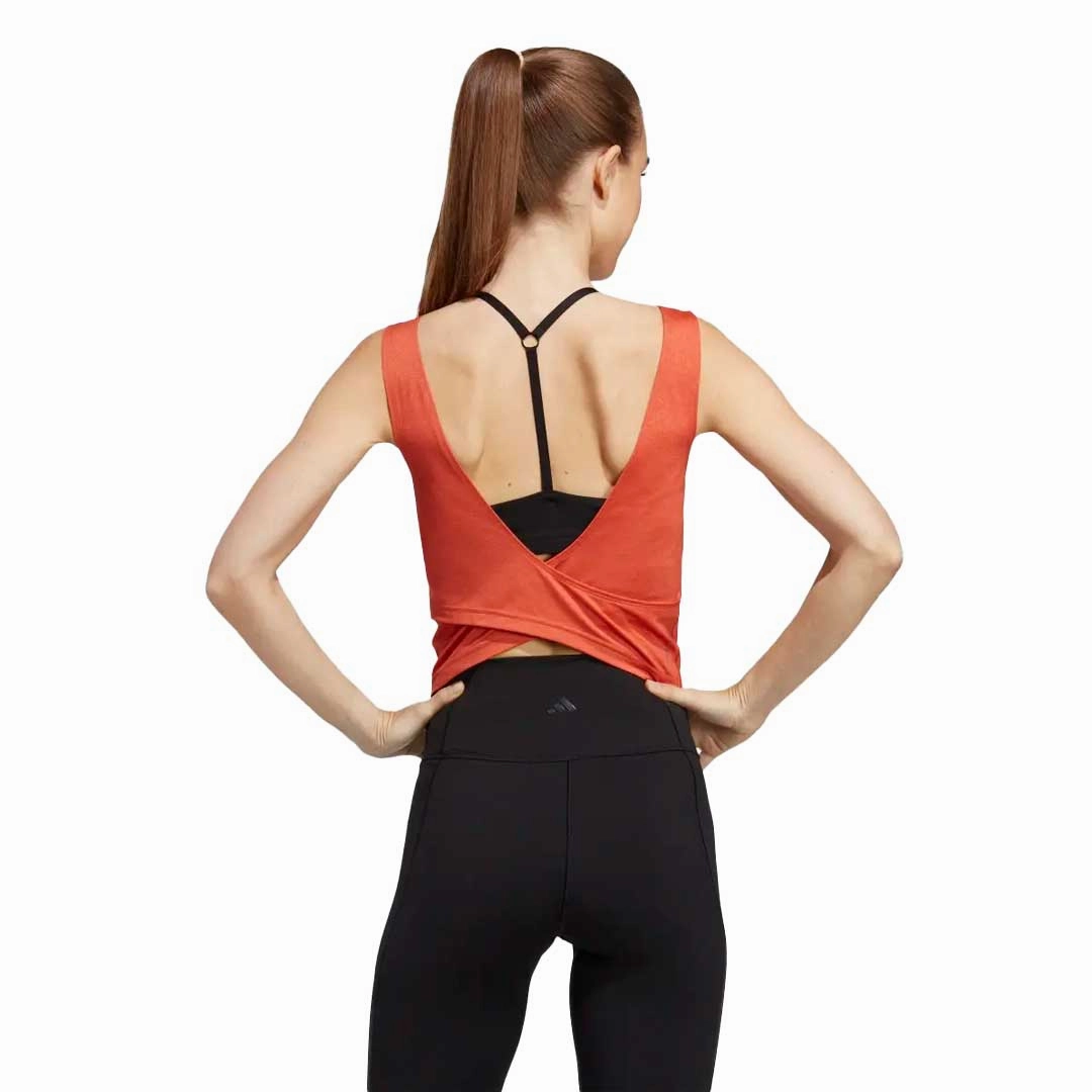 PocketPlacement Odor Resistant Tech adidas - Women's Yoga Studio Crop Tank Top (HR5065)