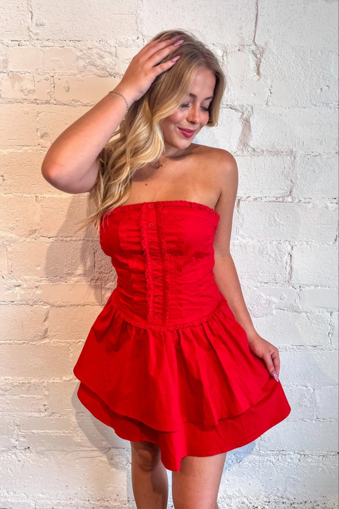 Seamless-Look Sweet Escape Strapless Mini Dress