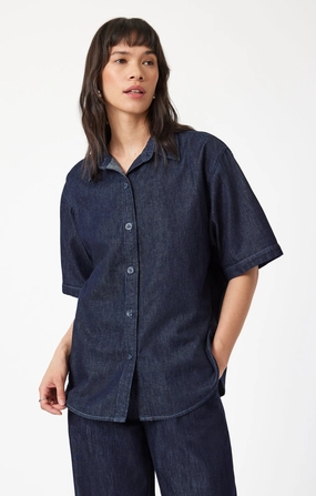 Unisex Wear Classic Professional Wear DEVA SHIRT IN RINSE DENIM