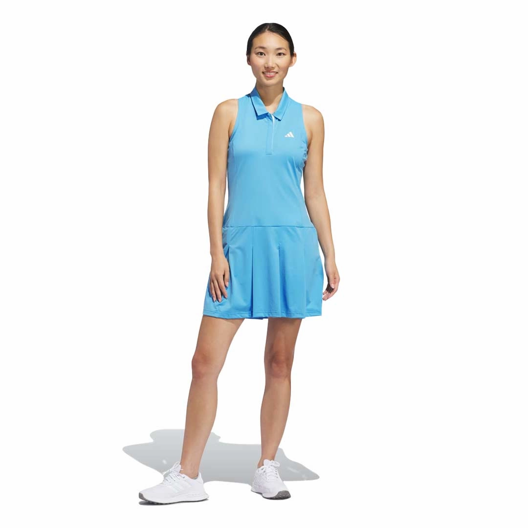 adidas - Women's Ultimate365 Tour Pleated Dress (IP4183) Reinforced Collar Structure