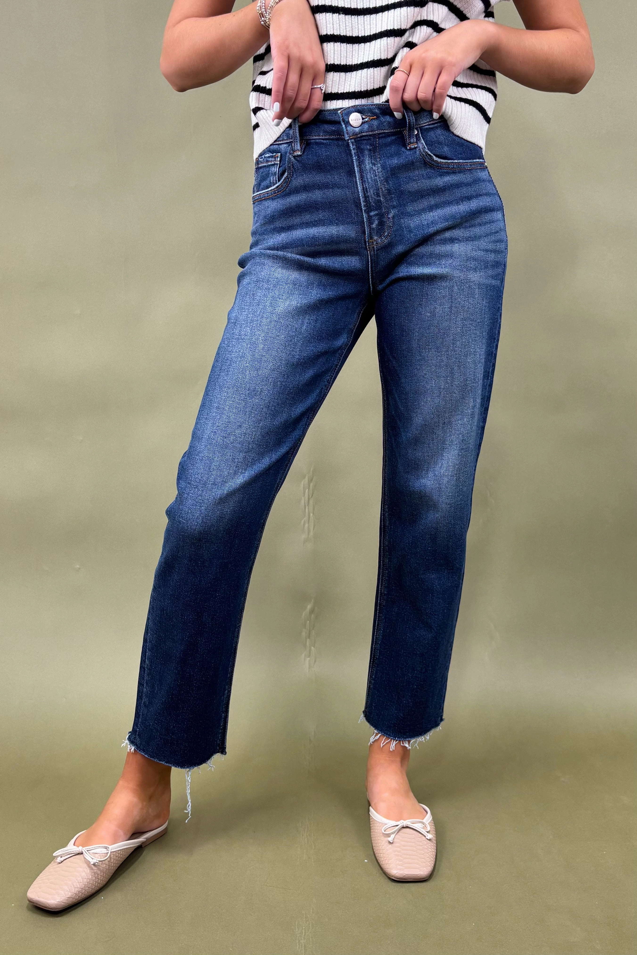 The Shirley High Rise Slim Barrel Risen Jean Wrinklefree sporty wear