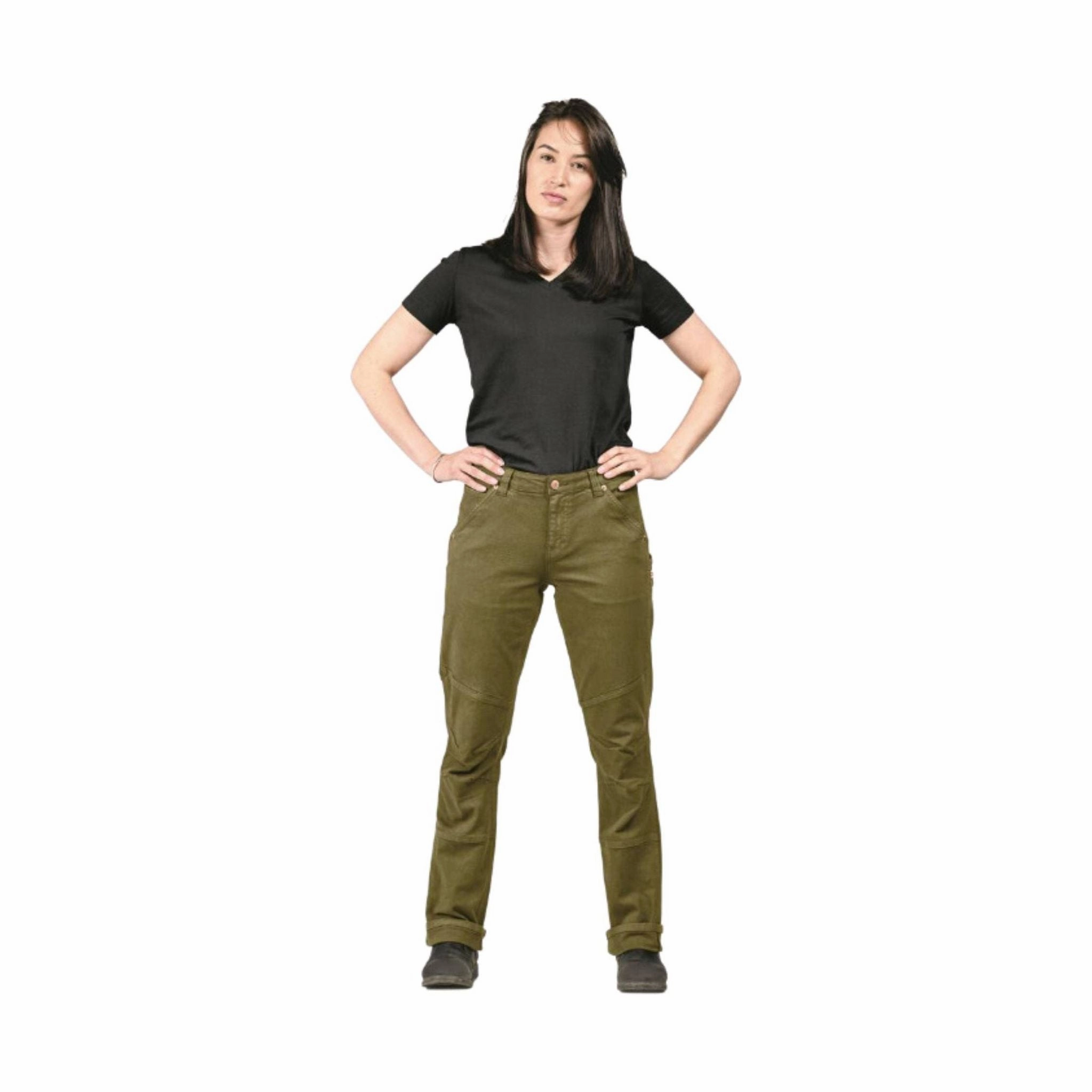 Chic Design Wear Relaxed Fit Design Dovetail Women's Go To Pant - Kelp Green