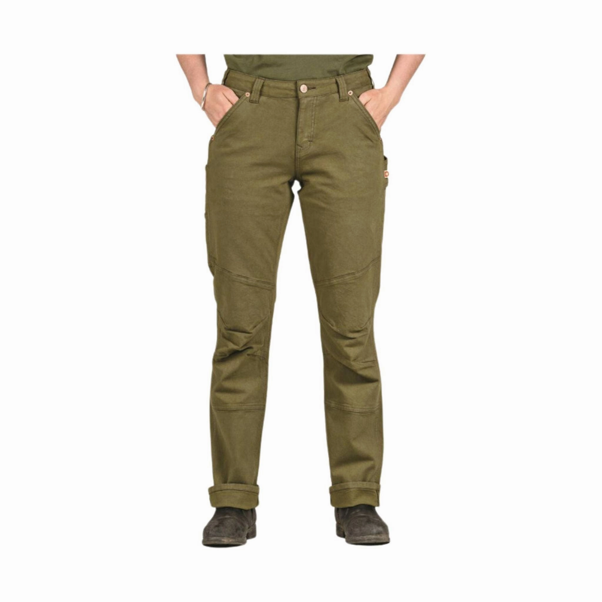 Dovetail Women's Go To Pant - Kelp Green Modern Cut Moisture Wicking Technology
