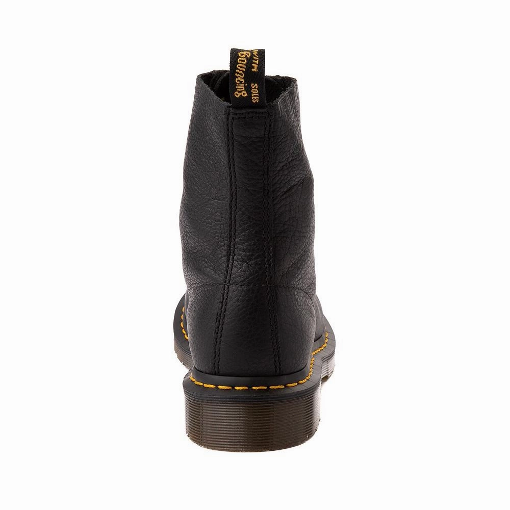 Dr. Martens Women's 1460 Pascal Black Virginia Leather Wedge Heel Anti blister