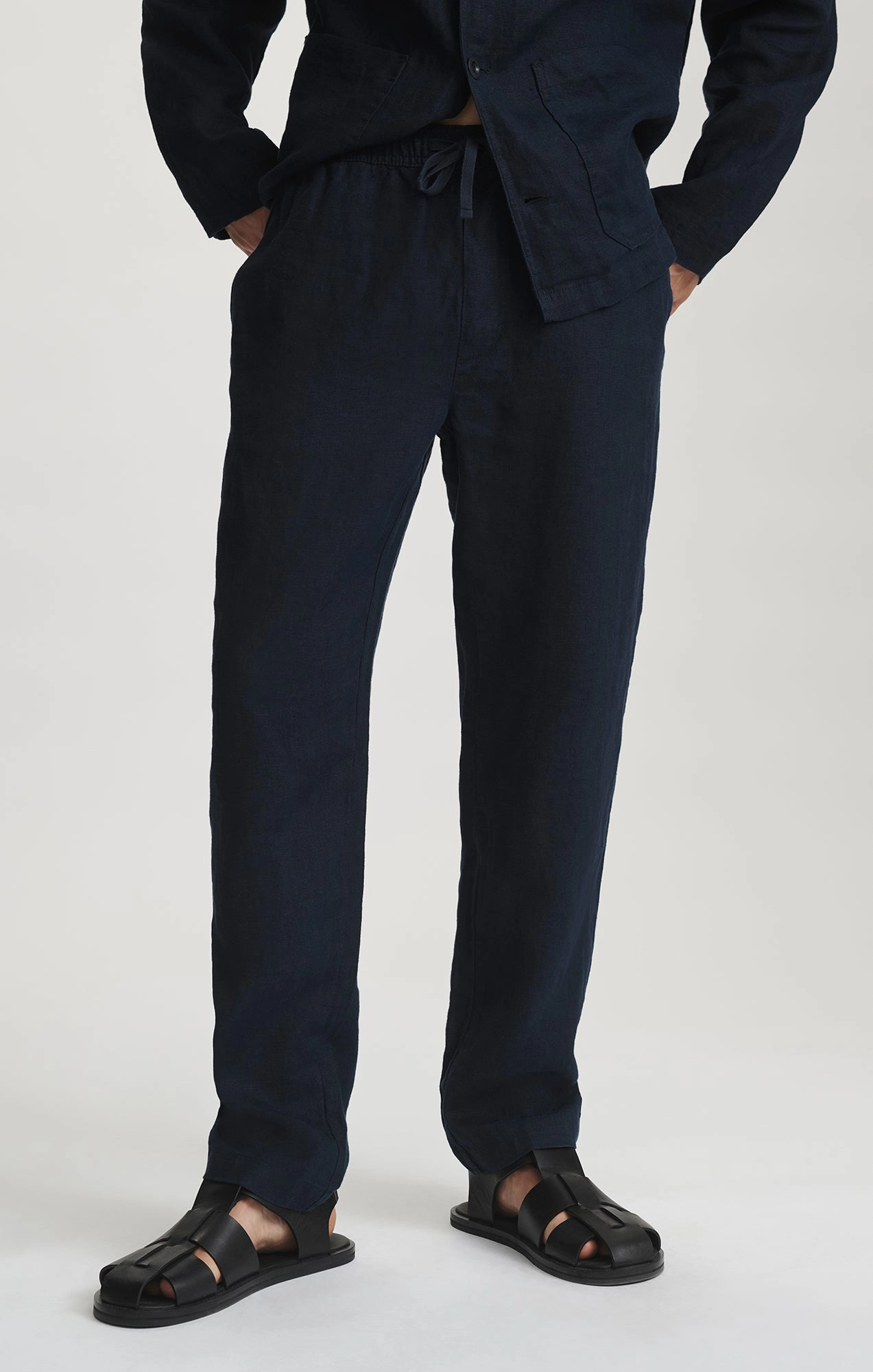 DRAWSTRING PANTS IN DARK SAPPHIRE Chill Comfort Fit