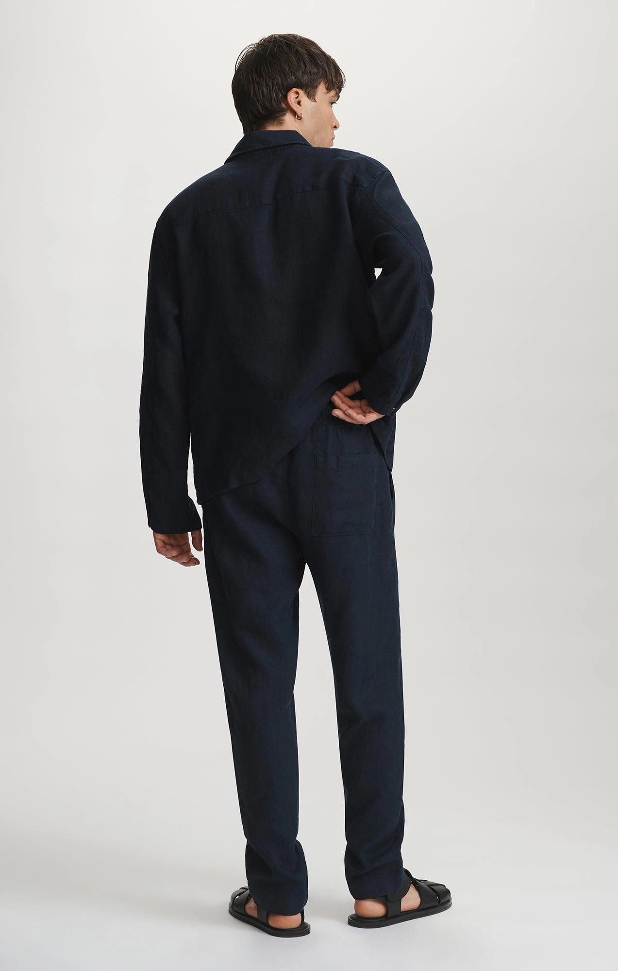 Soft Touch Material Essential Comfort Wear DRAWSTRING PANTS IN DARK SAPPHIRE