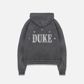 Duke Plus Washed Black Hoodie American style Street Motion