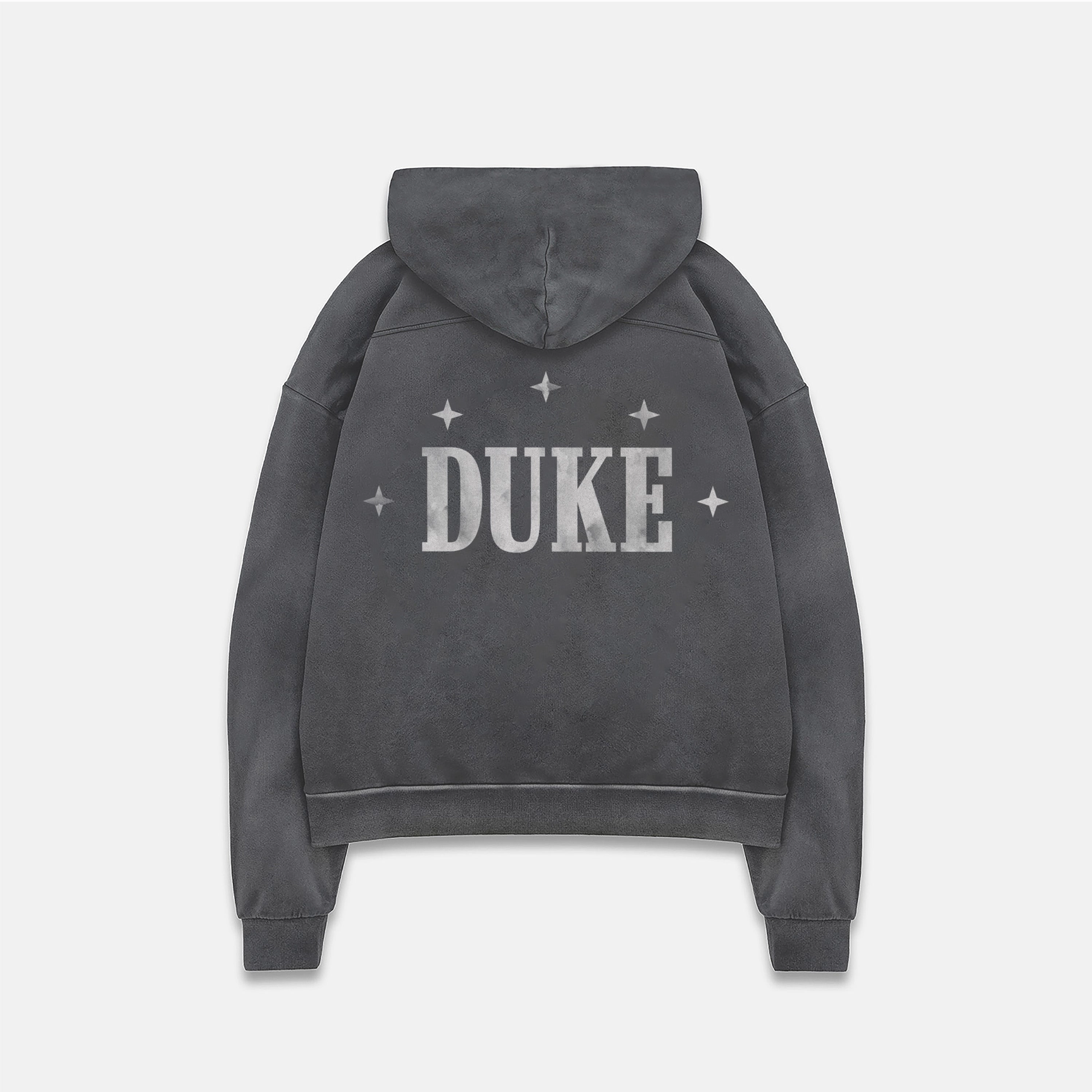 Duke Plus Washed Black Hoodie American style Street Motion