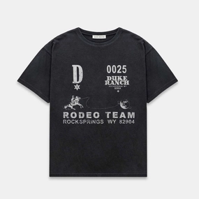 Duke Rodeo Team Vintage Black T-Shirt Circular Knit Design Anti Shrinkage Treatment