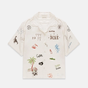 Duke Sketch Ecru Shirt Stretch Knit Trendy All-Day