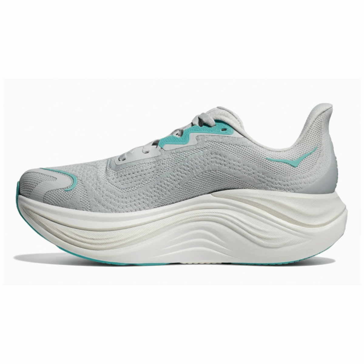 Curved Heel Construction Hoka One One Women's Skyward X Cosmic Grey/Rose Gold