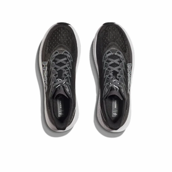 HOKA Women's Mach 6 (Wide Width) Black/White Endurance training