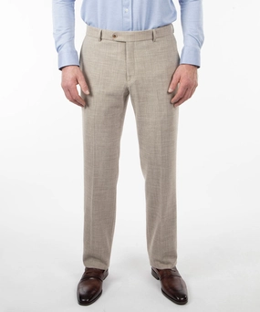 Signature Bi-Stretch Performance Linen Flat-Front Pants Quick-Dry Fabric Double Stitched Seams