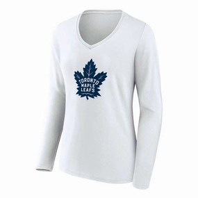 Fanatics - Women's Toronto Maple Leafs V-Neck T-Shirt (3R53 0042 2GZ 71M) Transitional City Fit Chill Look