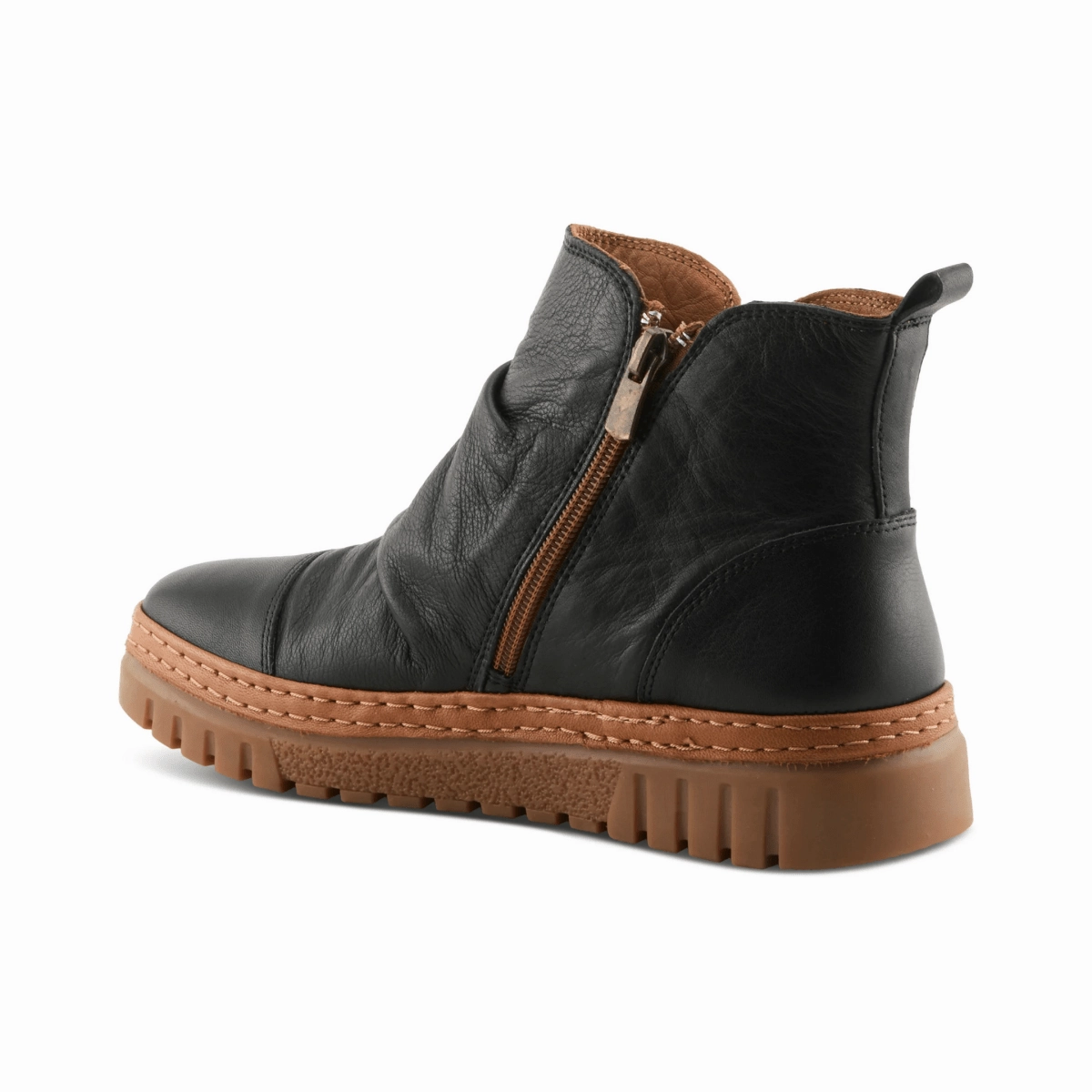 Spring Step Women's Vandis Black Leather Padded Interior Rural Traveler