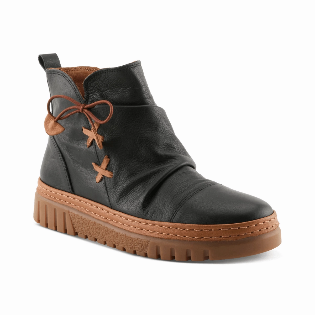 Comfortable Boots Spring Step Women's Vandis Black Leather