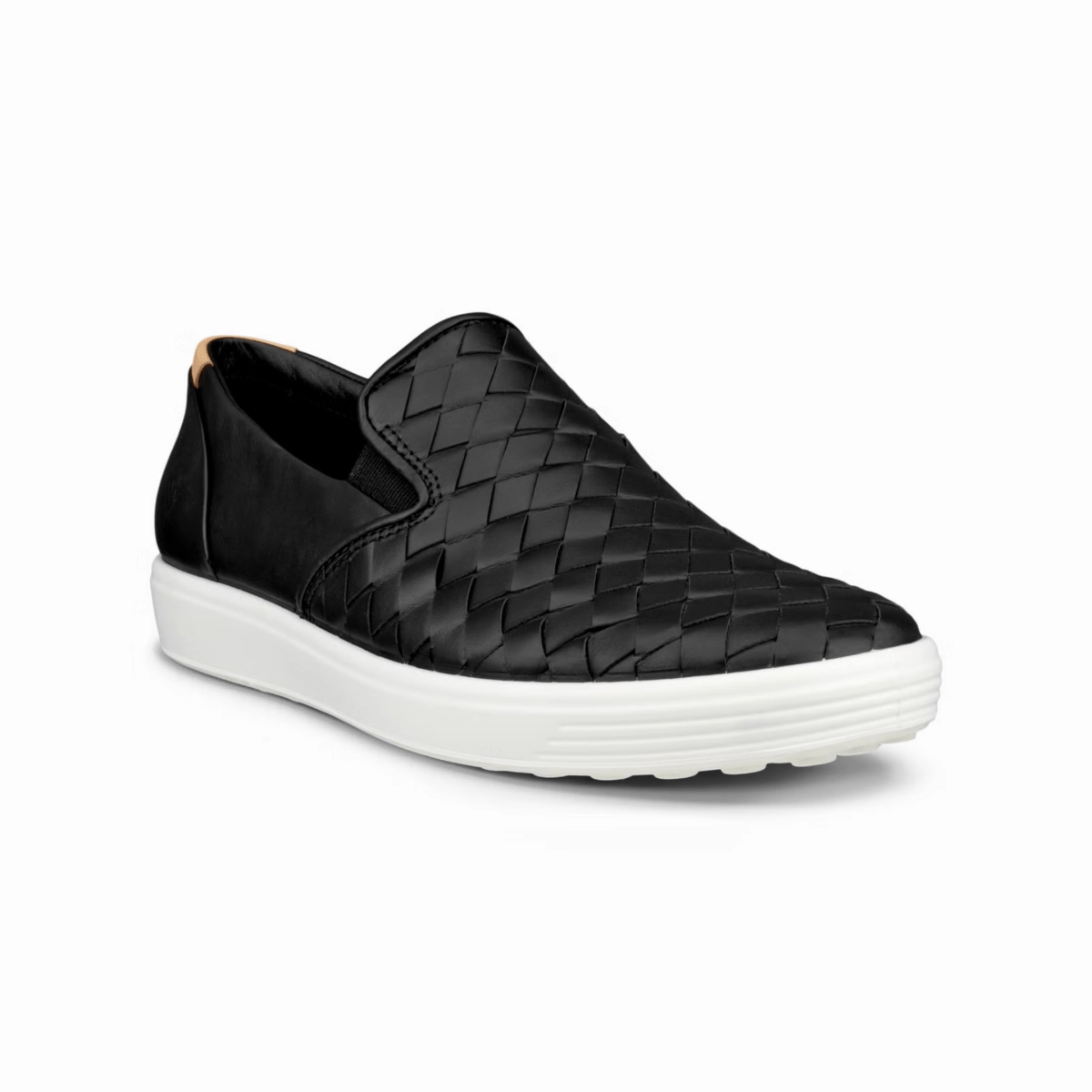 Reinforced Eyestay Ecco Women's Soft 7 Slip-On Woven Black