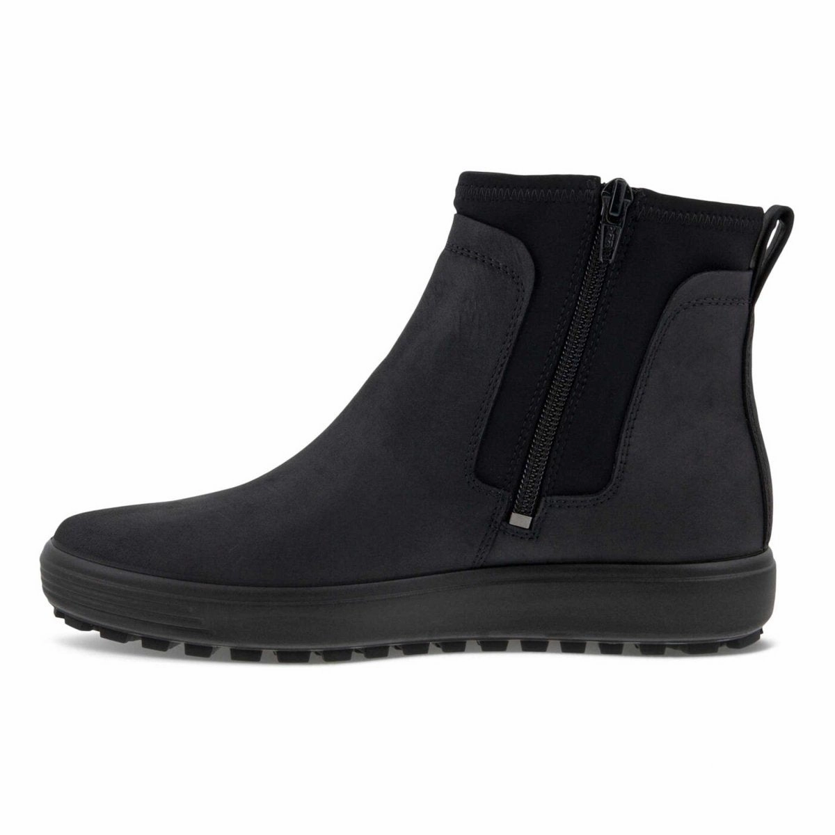 Ecco Women's Soft 7 Tred Chelsea Black Nubuck Gore-Tex Waterproof Neutral Finish Breathable Interior