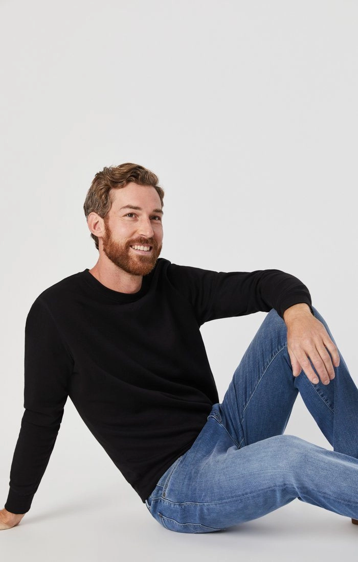 Softened Denim Material Road Trip Affordable ZACH STRAIGHT LEG JEANS IN LIGHT SUPERMOVE