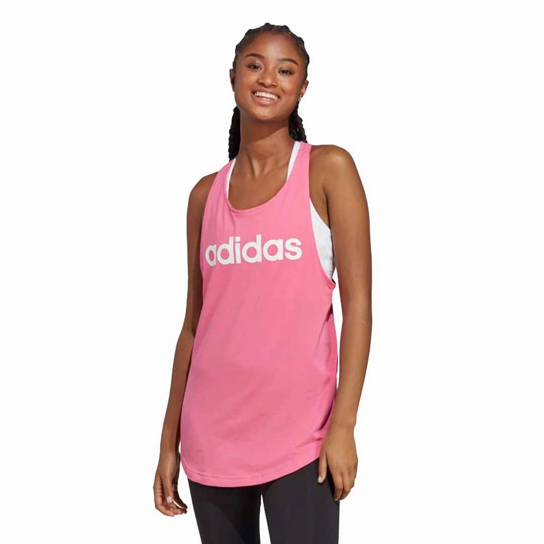 Simple Look Stand Up Collar adidas - Women's Essentials Loose Logo Tank Top (ID0030)