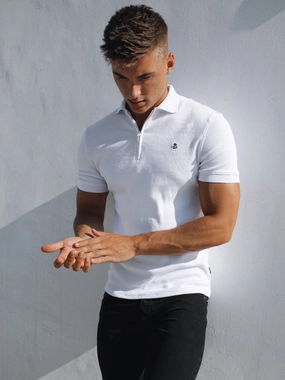 Pure Cotton Smooth Texture Aspen Polo - White