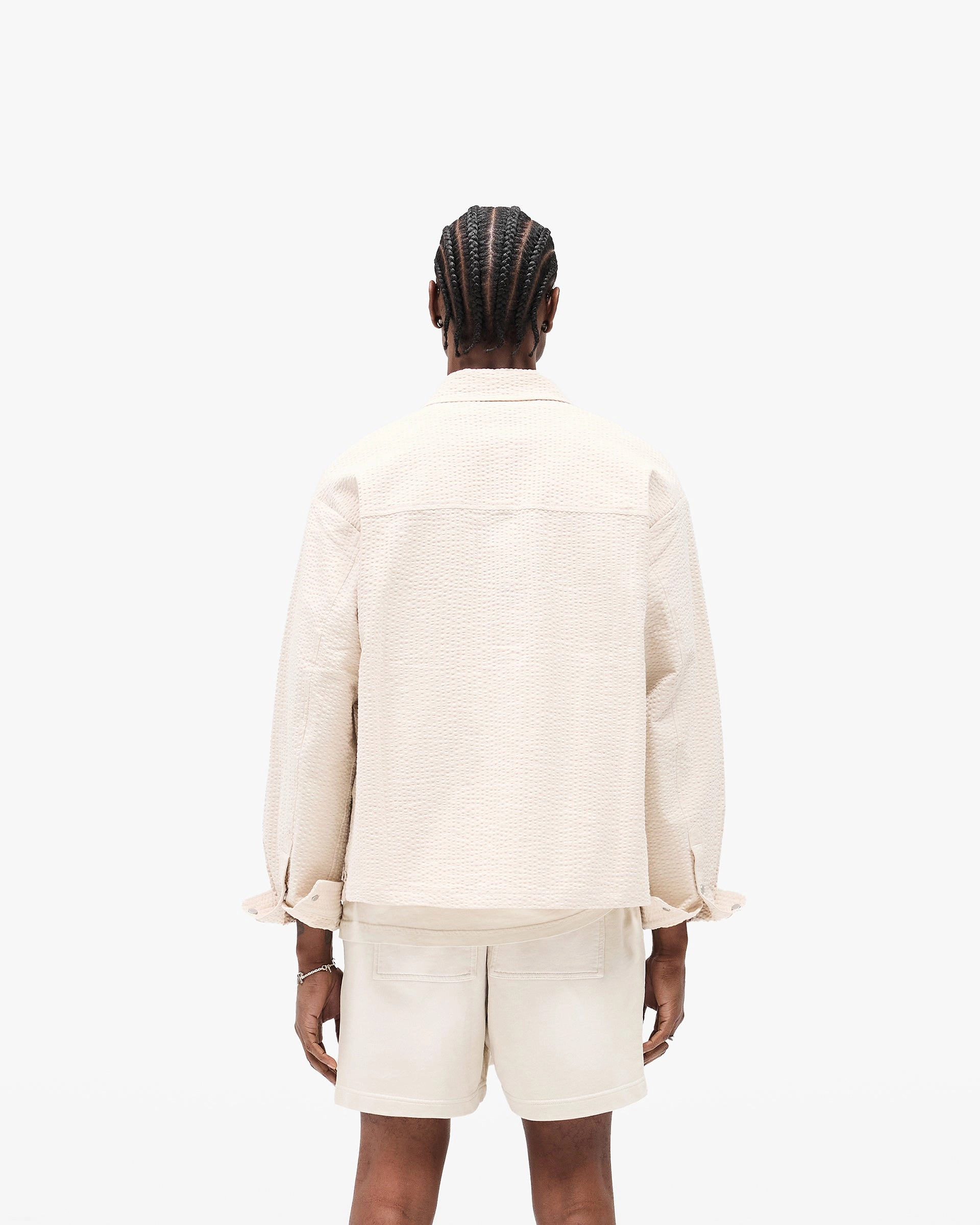 Textured Long Sleeve Shirt - Champagne Youth fashion