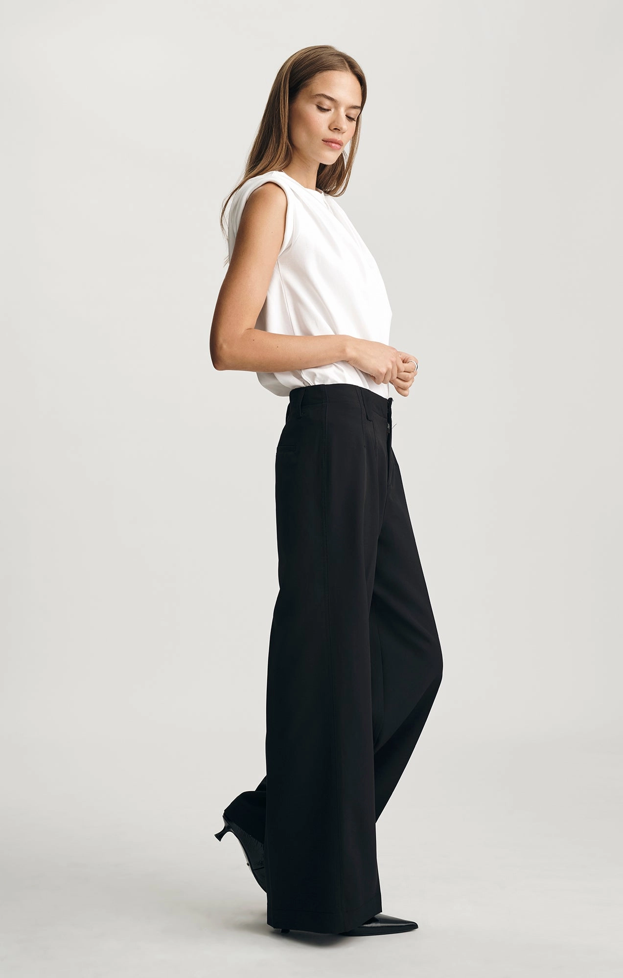 EDITION WIDE LEG PANTS IN BLACK Chic Design Wear
