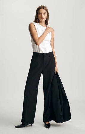 Light Fabric No Ride EDITION WIDE LEG PANTS IN BLACK