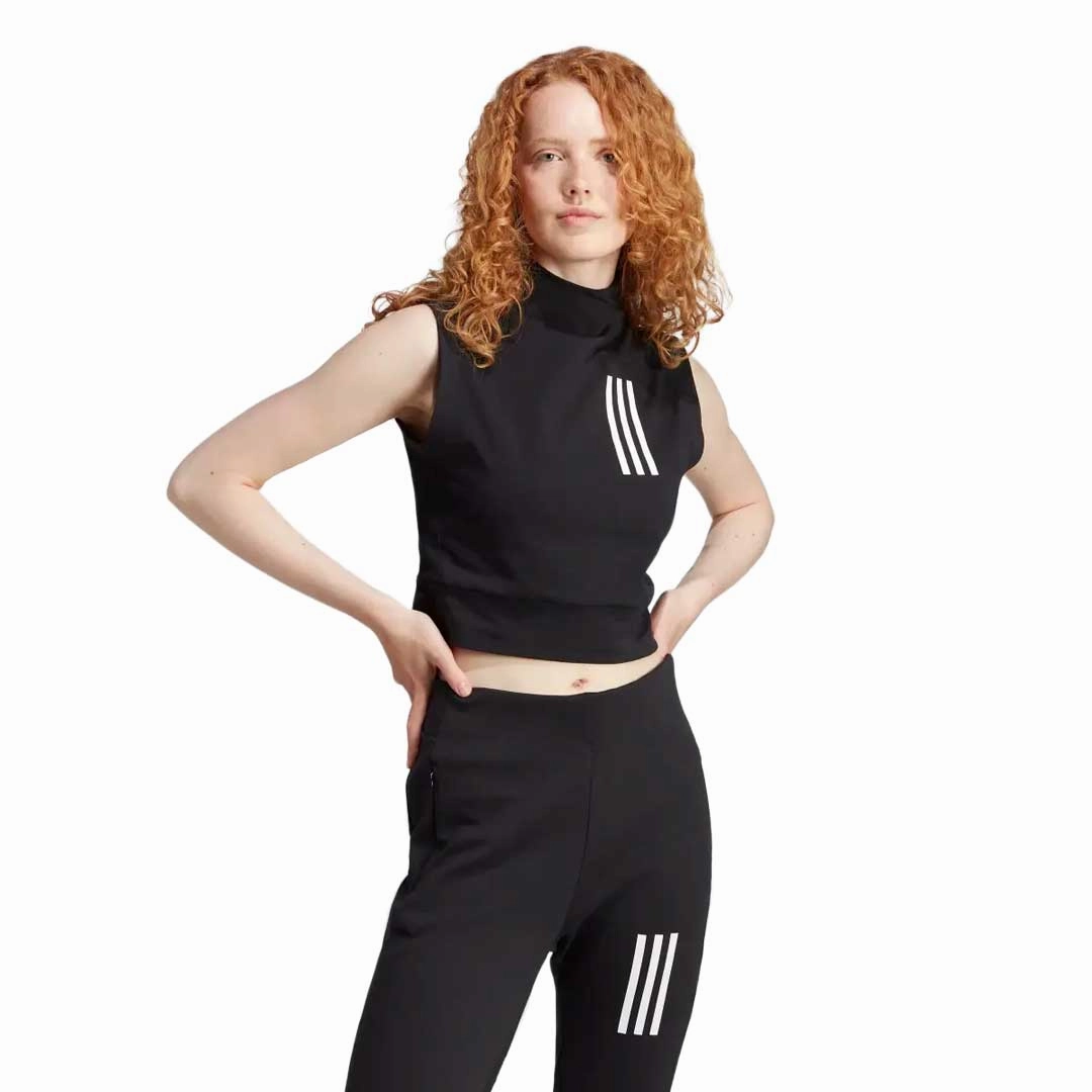 Frictionless Zipper Tracks Anytime Outer Fit adidas - Women's Mission Victory Sleeveless Cropped Top (HN5739)