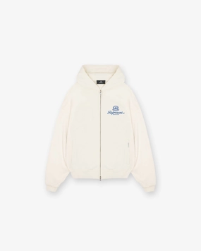 Permanent Vacation Zip Up Hoodie - Antique White Mode Sense Sleek Finish